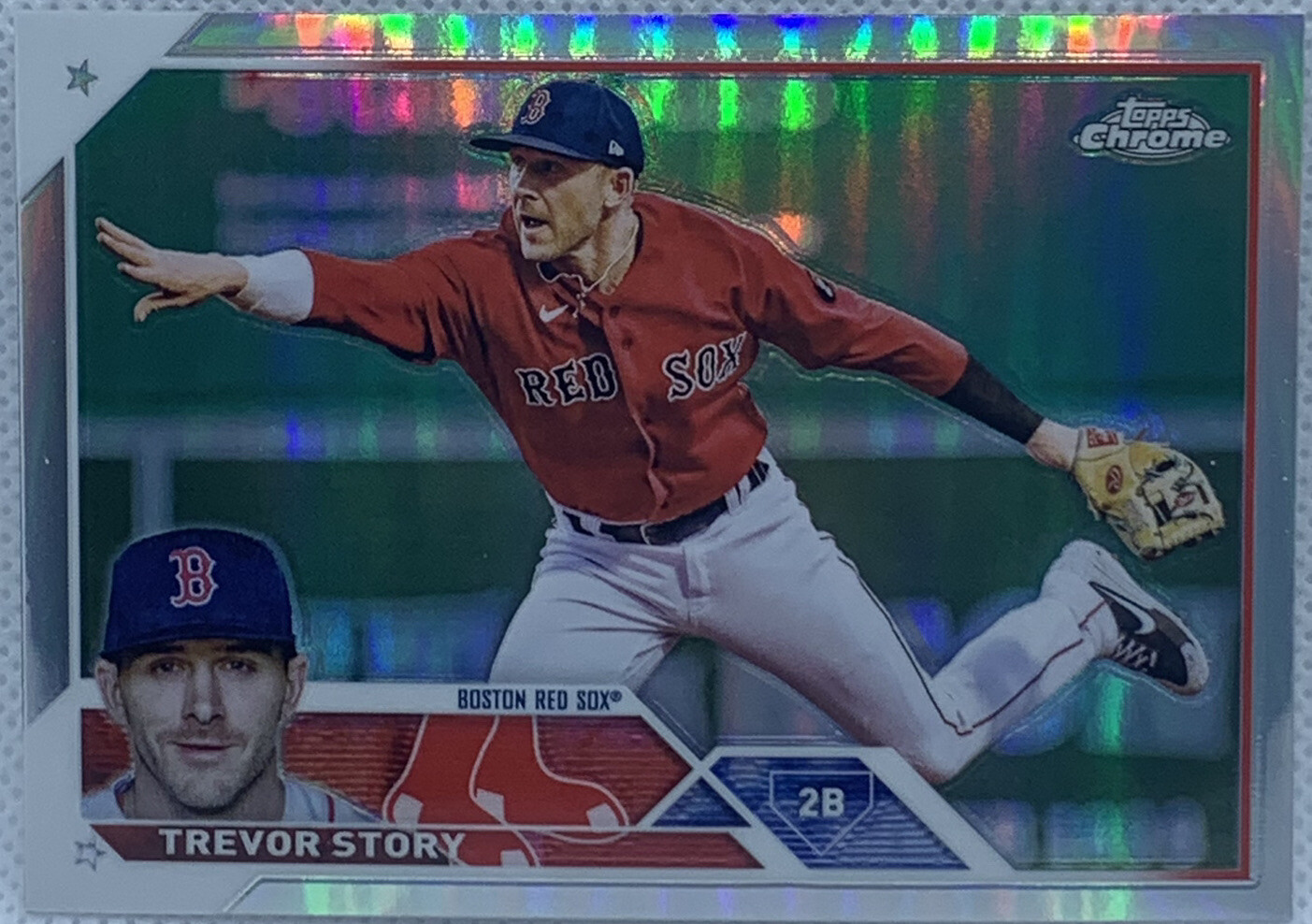 2023 Topps Series 1 Trevor Story Rainbow Foil Red Sox Card