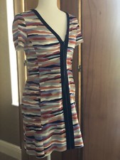 Tory Burch Vienna Sunset Inspired Camo Soft Stretch Jersey Front Zipper.XS mini