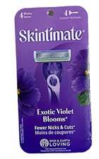 1 Pack Skintimate Disposable Exotic Violet Blooms Razors 4 Razors Total.