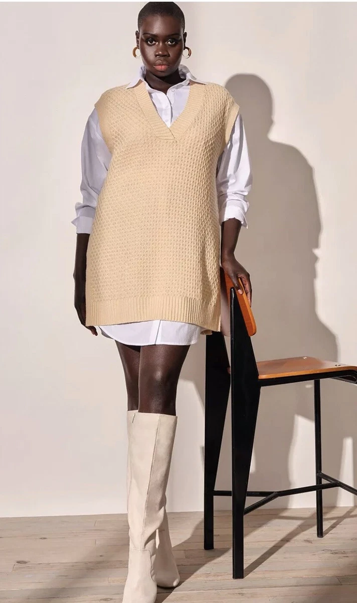 Tunic top sweater vest