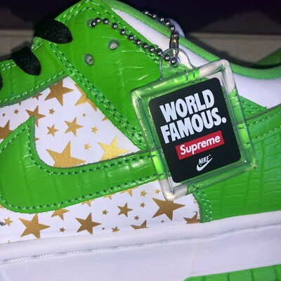 Supreme®/Nike® SB Dunk Low Green 26.5 Supreme x Nike SB Dunk Low Camper Green HQ8487-300