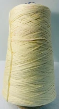 Lucci Yarns Cotton Tape Yarn Cone Unit of 1 Mercerized Sand Daffodil #2