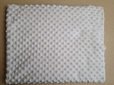 Minky Fabric Plush Dot Dimple Pure White Soft 1 Yd 60" Wide