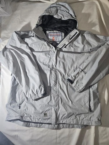 Free Country X2O Waterproof Rain Jacket Mens XXXL Gray Hooded - product listing photo