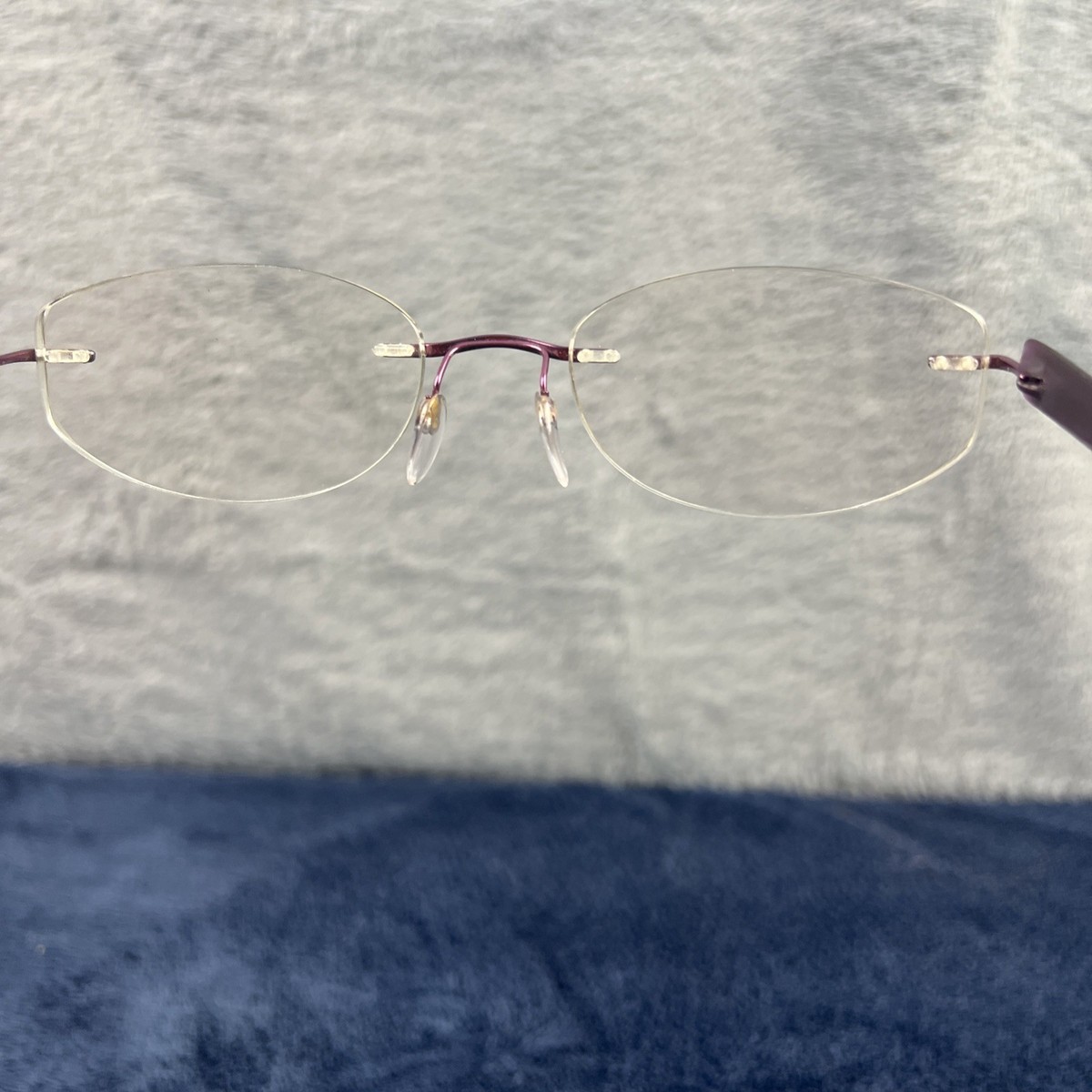 Silhouette 7608 40 6056 Purple Rimless Eyeglasses Frames 19 