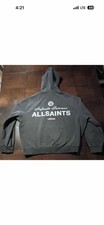 Men Allsaint's Infinite Summer Sweatshirt Hoodie Size XL Charcoal Gray