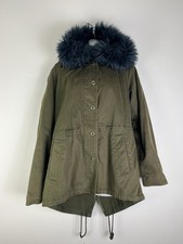 Cappotto parka Hush kaki UK 12 pelliccia sintetica cappuccio giacca Britta