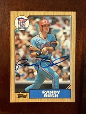 1987 Topps Autograph Auto Set Break Randy Bush #364
