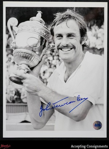 John Newcombe Autograph Signed 8.5x11 Photo AUTO ACE Authentic Certified