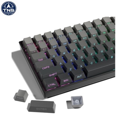 XVX PBT Keycaps 136 Dual Shot Side Printed Minimalist Gray for Cherry MX Gate...