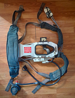 SCOTT 2.2 SCBA Harness Backframe Assembly w/ Regulator Hose & Pressure Gauge