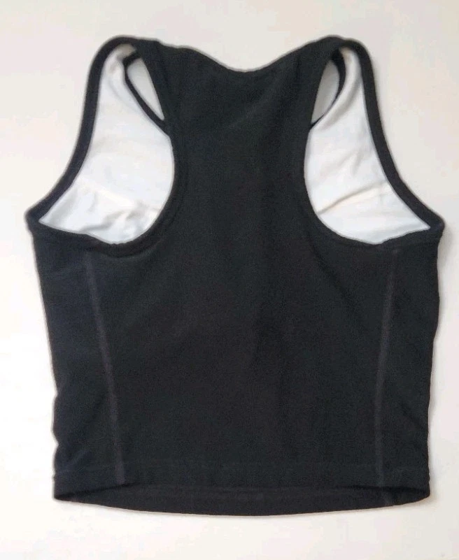 Camiseta sin mangas deportiva forrada negra Nike de colección años 90 ¡Logo bordado con logotipo! S Foto 4 de 4