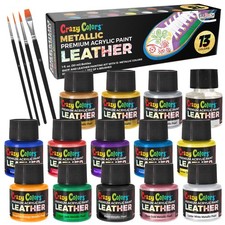 Acrylic Leather and Shoe Paint Kit, 13 Metallic Pearl Set - Sneakers, Bags