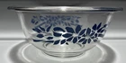 Vintage PYREX Blue Floral Clear Glass Bowl #322 ~ 1 Liter Bowl