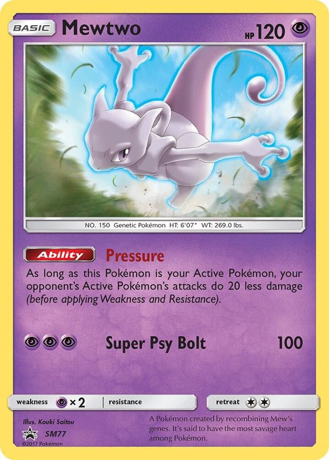 Pokemon - Mewtwo (SM77) Promo Holo | Shinning Legends Pin Collection