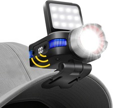Rechargeable 800lm Adjustable LED Clip-On Light for Hard Hats  Caps