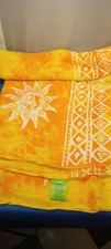Yellow Sun Orange Beach Coverup Scarf Shawl Wrap Skirt with Fringe 44 x 57 inch