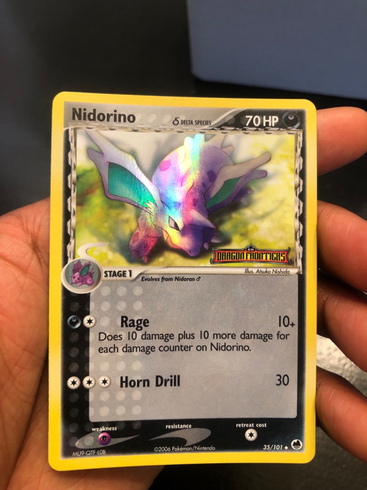 Nidorino (Delta Species) 35/101 Dragon Frontiers Reverse Holo Pokémon NM / MINT