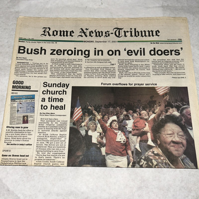 Rome News Tribune (Georgia) September 17, 2001 Bush Zeroing In On Evil Doers