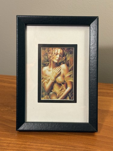 ACEO Original Watercolor, Fantasy, Woman, Sexy. After Arthur Braginski “Nuda”.