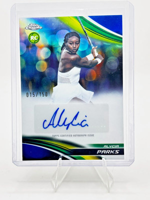 2025 Topps Chrome Tennis Alycia Parks Blue Refractor Autograph RC /150 #CA-APS