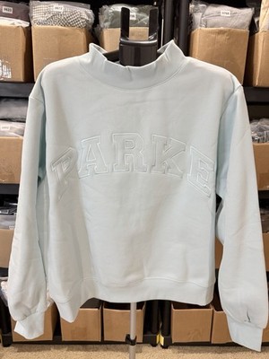 Parke Women's Monochrome Varsity Mockneck Arctic Sweatshirt L/XL SOLD OUT  