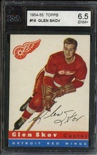 1954-55 TOPPS #16 GLEN SKOV KSA 6.5 RED WINGS *DS13115 