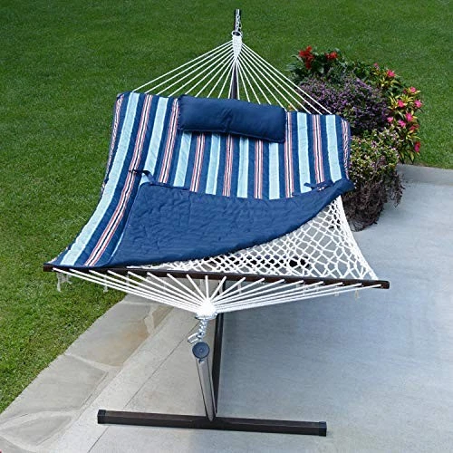 Cotton Rope Hammock Stand Pad and Pillow Combination - Image 2 of 3