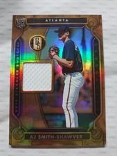 2023 Panini Chronicles #GSS-AS AJ Smith-Shawver Gold Standard Swatches Patch
