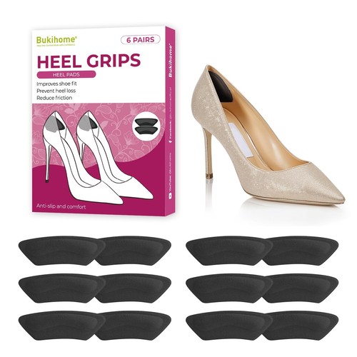 Heel Grips Pads for Women Shoes - (6 Pairs) Self-Adhesive Heel Cushion Insert...