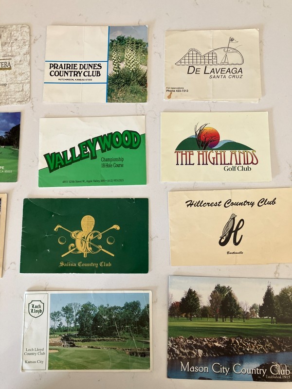 GOLF SCORECARDS LOT OF 24 VARIOUS LOCATIONS UNUSED