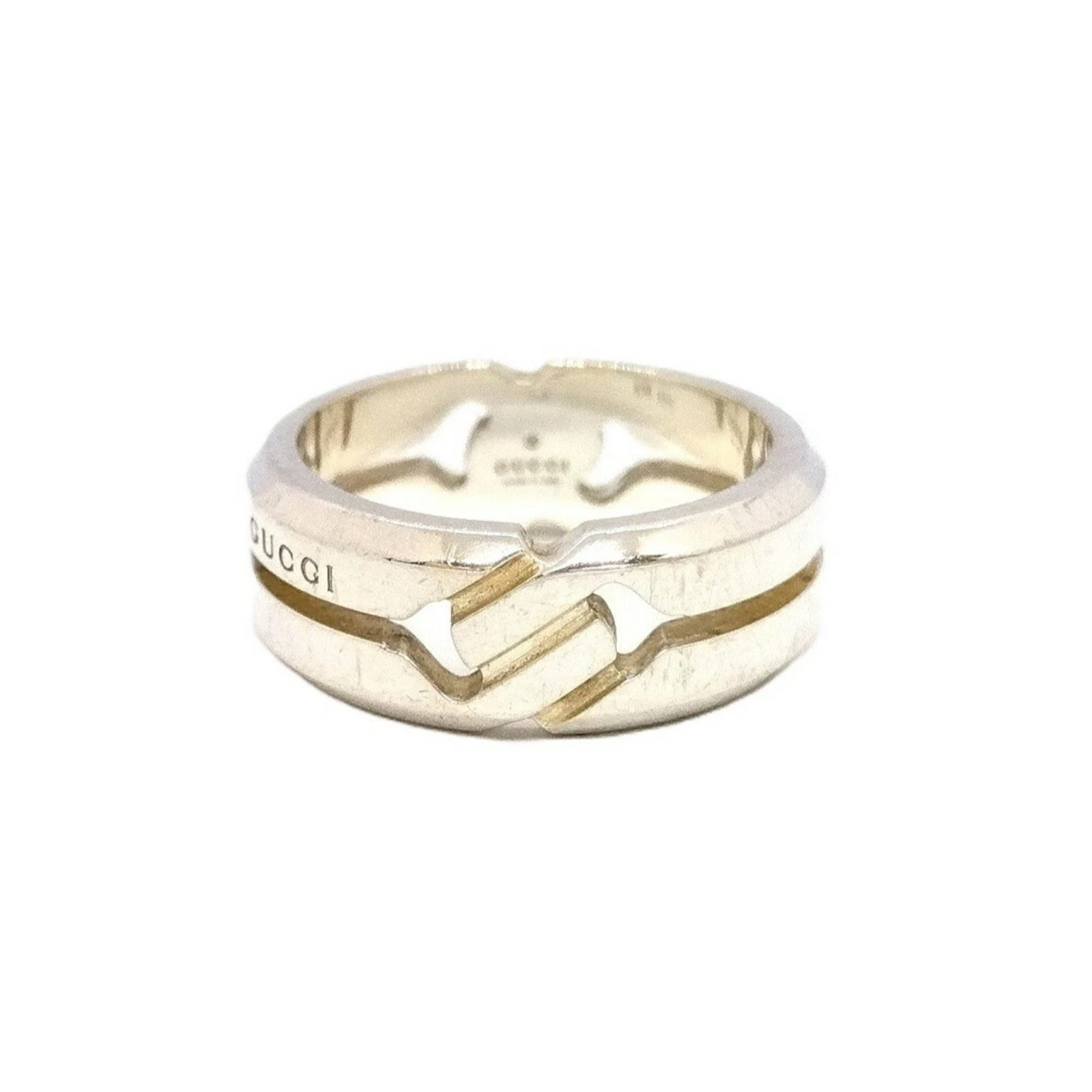 Bague Gucci Infinity argent soie bijou authentique
