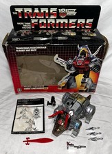 Transformers Slag 100  Complete Dinobot Box Tech Spec 1985 G1 Hasbro Autobot