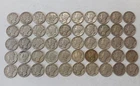 Full Roll of 50 90% Silver Mercury Dime $5 Face Value