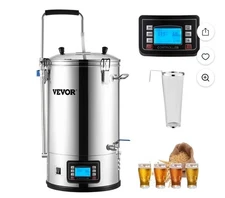 VEVOR Electric Brewing System, 9.2 Gal/35 L Brewing Pot, All-in-One Home Beer Br