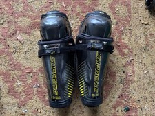 Junior Size 13” Inch BAUER SUPREME 1S Ice Hockey Shin Pads- USED