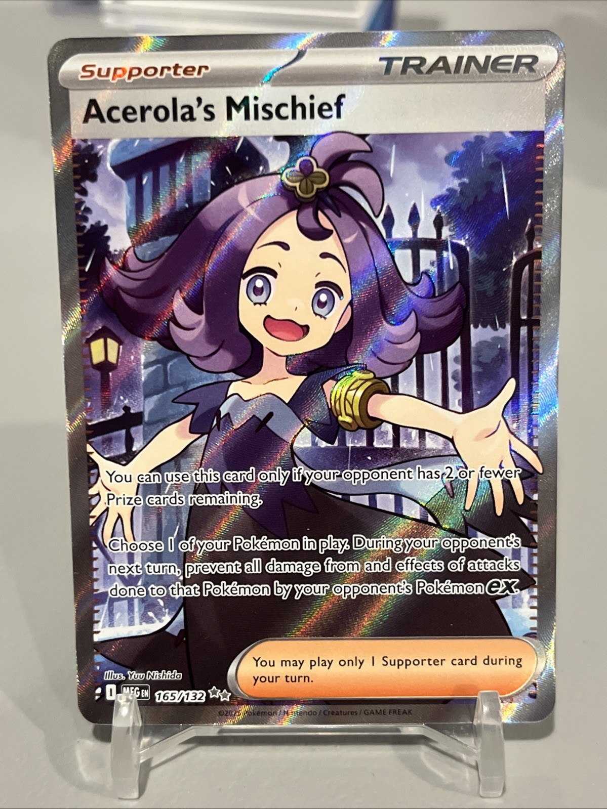 Pokemon Acerola's Mischief (165/189) Mega Evolution LP HOLO