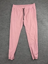 Zyia Active Jogger Pants Womens XL Pink Nylon Spandex Zip Ankle Pockets Athletic