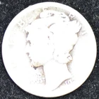 1921 ABOUT GOOD Mercury Dime, 90% SILVER! (LAST DIGIT IS VISIBLE!)