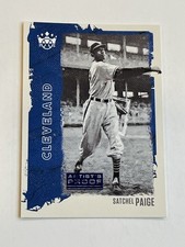 2021 Diamond Kings Baseball Artist's Proof Blue #12 - Satchel Paige - Indians