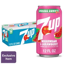 🍉🍓 7UP Watermelon Strawberry Soda 🥤 12 fl oz 12 Pack 🚚 FREE SHIPPING!!!
