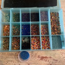 Huge Lot of Assorted Seed Beads for Jewelry Making All Fine Over 1 Lb 10 Oz