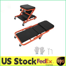 330 Lbs Automotive Mechanic Repair Under Car Rolling Creeper Seat Garage Creeper