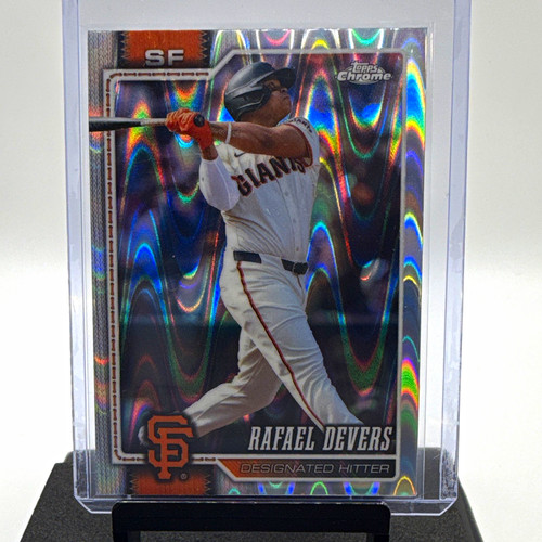 Topps Chrome Rafael Devers #183 Raywave Boston Red Sox Baseball 2026