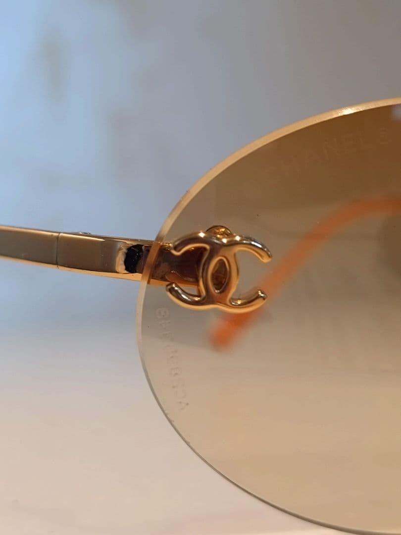 CHANEL Cocomark Sunglasses 4013 Orange Gradient Nylon Frame Used thumbnail 11