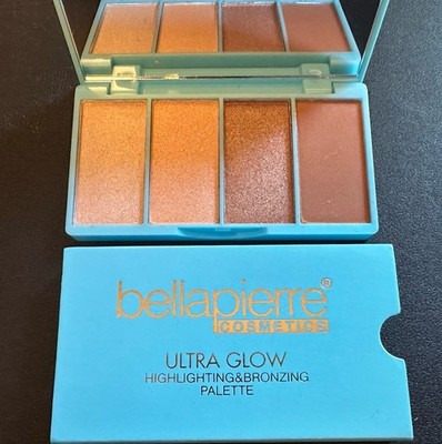 NIB Bellapierre Cosmetics Ultra Glow 4 Pan Highlighting & Bronzing Palette