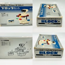 Nintendo Famicom ROB Robot HVC-012 + Block Set HVC-BLS Boxed Japan Vintage