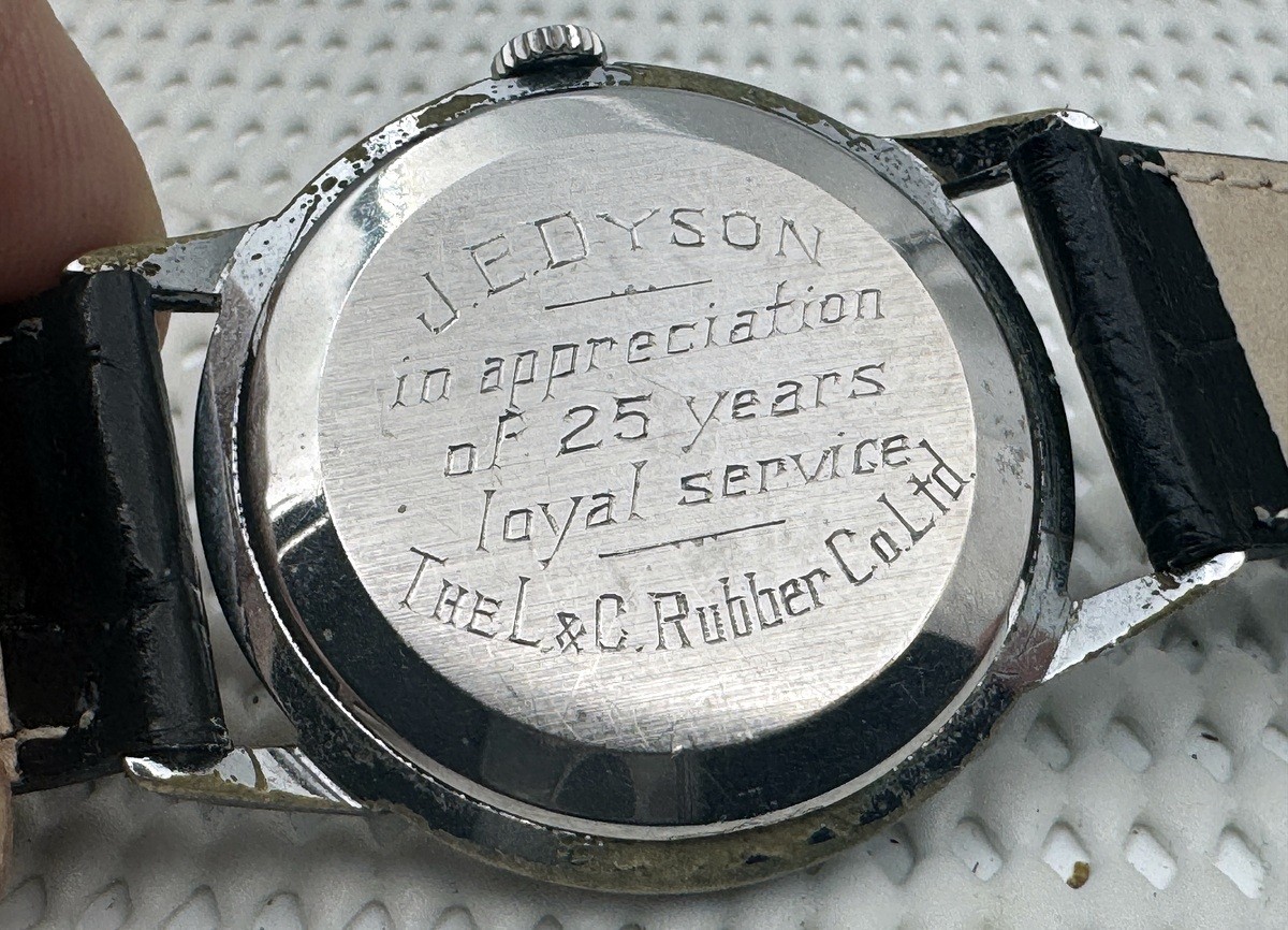 CASE ORIGINAL RARE WW2 1940's 34mm BACK MILITARY DIAL TISSOT RUNS STAINLESS - vintagewatches.pk