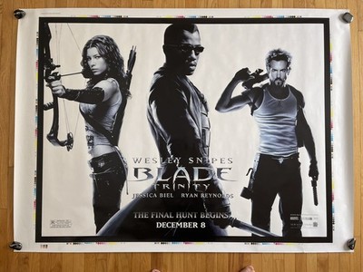 RARE Blade Trinity -  XL Test Sample Production Poster 69  x 50  Snipes Reynolds
