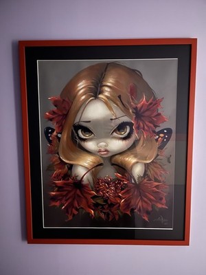 Jasmin Becket-Griffith gerahmter Gothic Fantasy Kunstdruck Herbstfee - groß